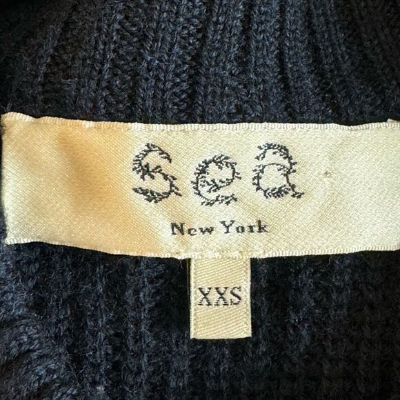 SEA Sweater Womens Size XXS Audrey Short Sleeve Wool cotton Crew Neck blouse - Picture 5 of 9